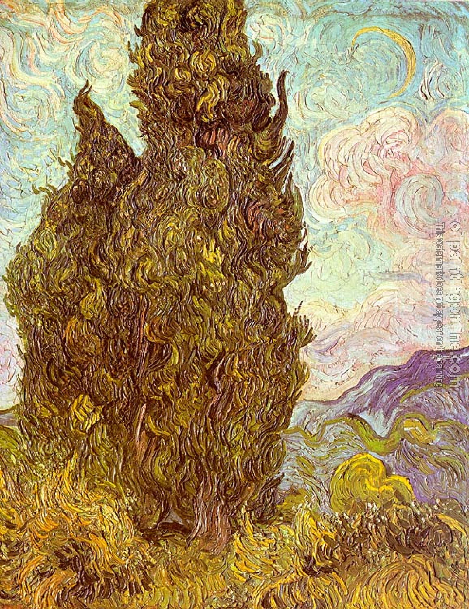 Gogh, Vincent van - Two Cypresses